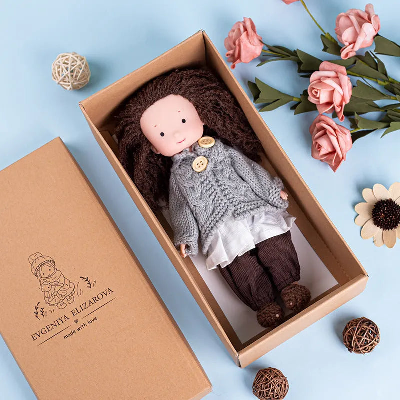 Handmade Waldorf pure cotton cloth doll for teenagers aged 7 to 14 years, available in multiple colour models