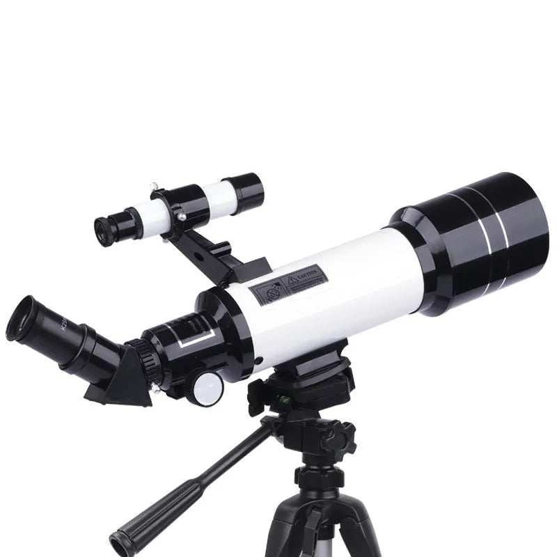 Dark blue children's astronomical telescope on tripod with 16X-66X magnification