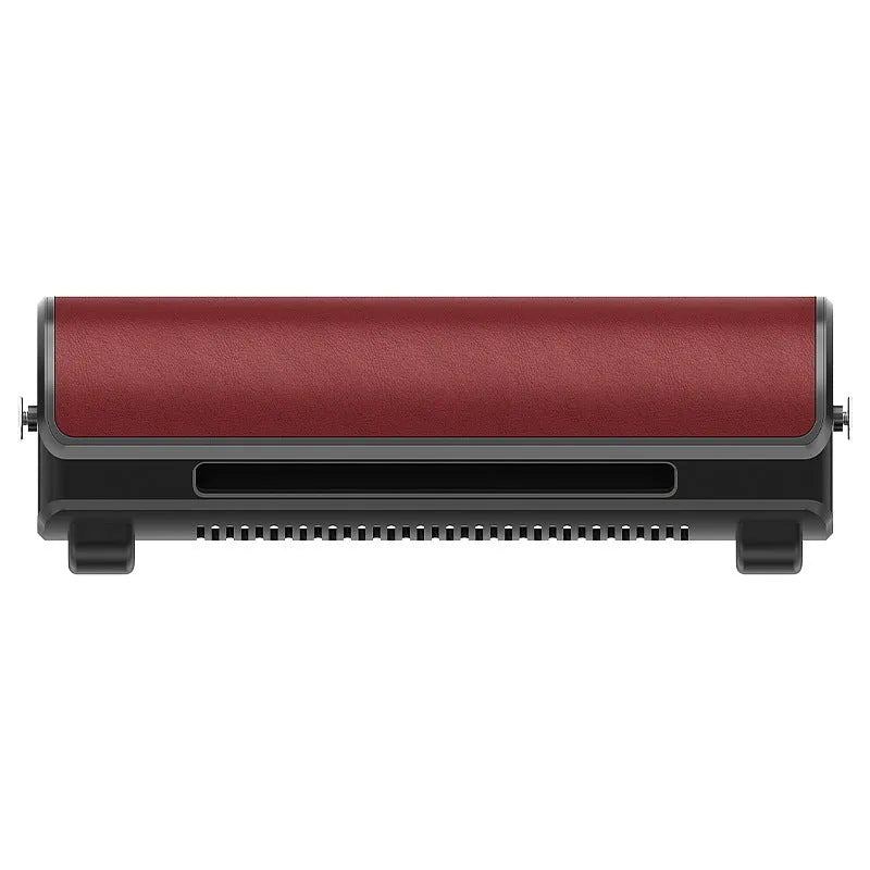 Bladeless car fan with USB power cord in black, brown, or red colour options