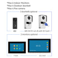 10-inch video intercom doorbell system with outdoor camera and indoor display unit