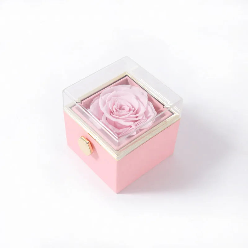 Acrylic ring box in transparent plastic with handbag for Valentine's proposal multiple colour options