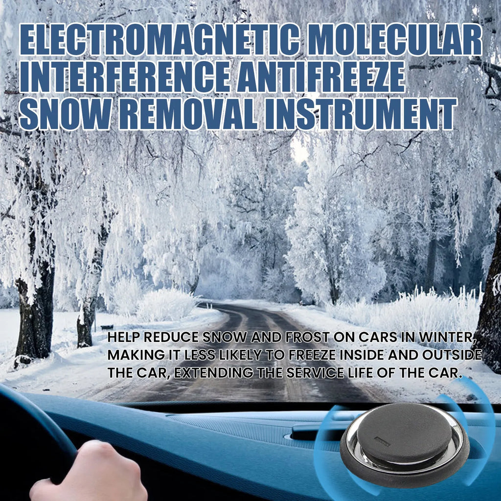 Black portable car deicing and snow melting instrument for windscreens