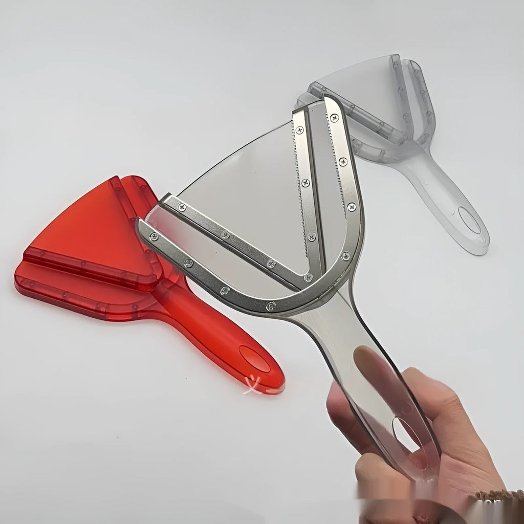 Adjustable telescopic can and bottle opener made from red ABS plastic with non-slip handle