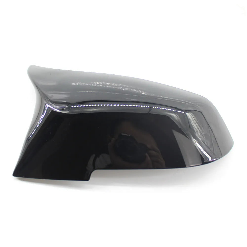 Paint bright black rearview mirror shell pair for BMW 3 Series 4 Series models