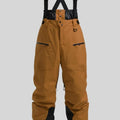 Men's waterproof ski pants with thickened straps in black, brown, khaki, or navy blue