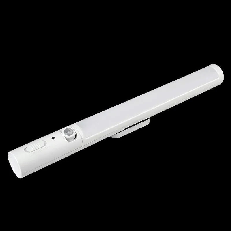 White human body induction cabinet wall light with magnetic back and LED light strip
