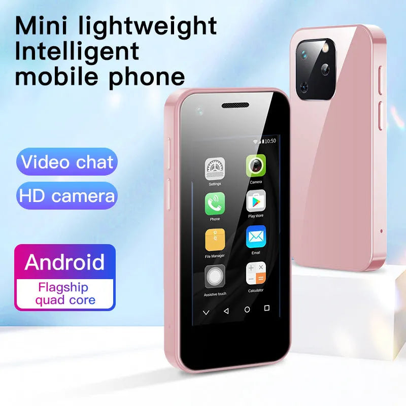 Ultra-small Android mini phone with 2.5 inch screen in Phantom Night Black colour