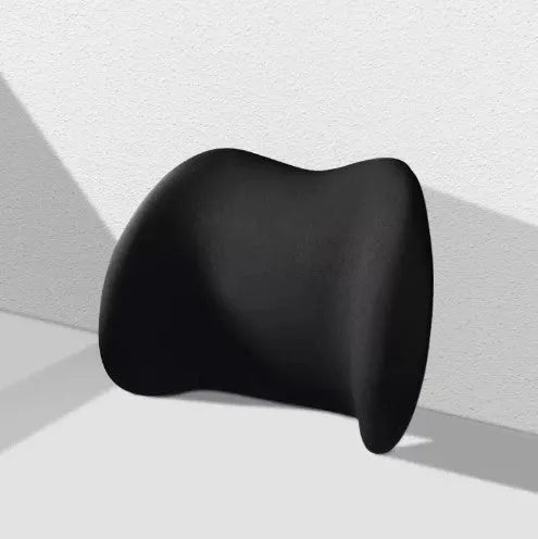 Memory cotton car headrest and waist cushion in black, green, grey, or pink colours