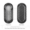 Carbon fibre and glass fibre replacement shell for a car remote key fob.