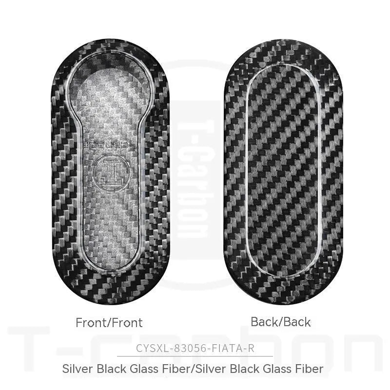 Carbon fibre and glass fibre replacement shell for a car remote key fob.