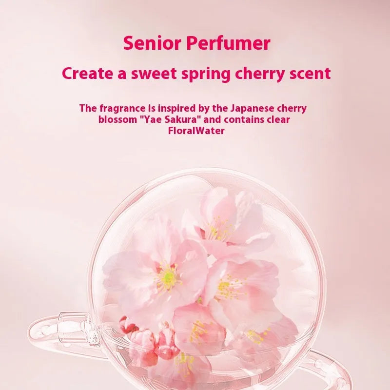 Sakura shampoo, hair mask conditioner, and shower gel set with 500ml bottles