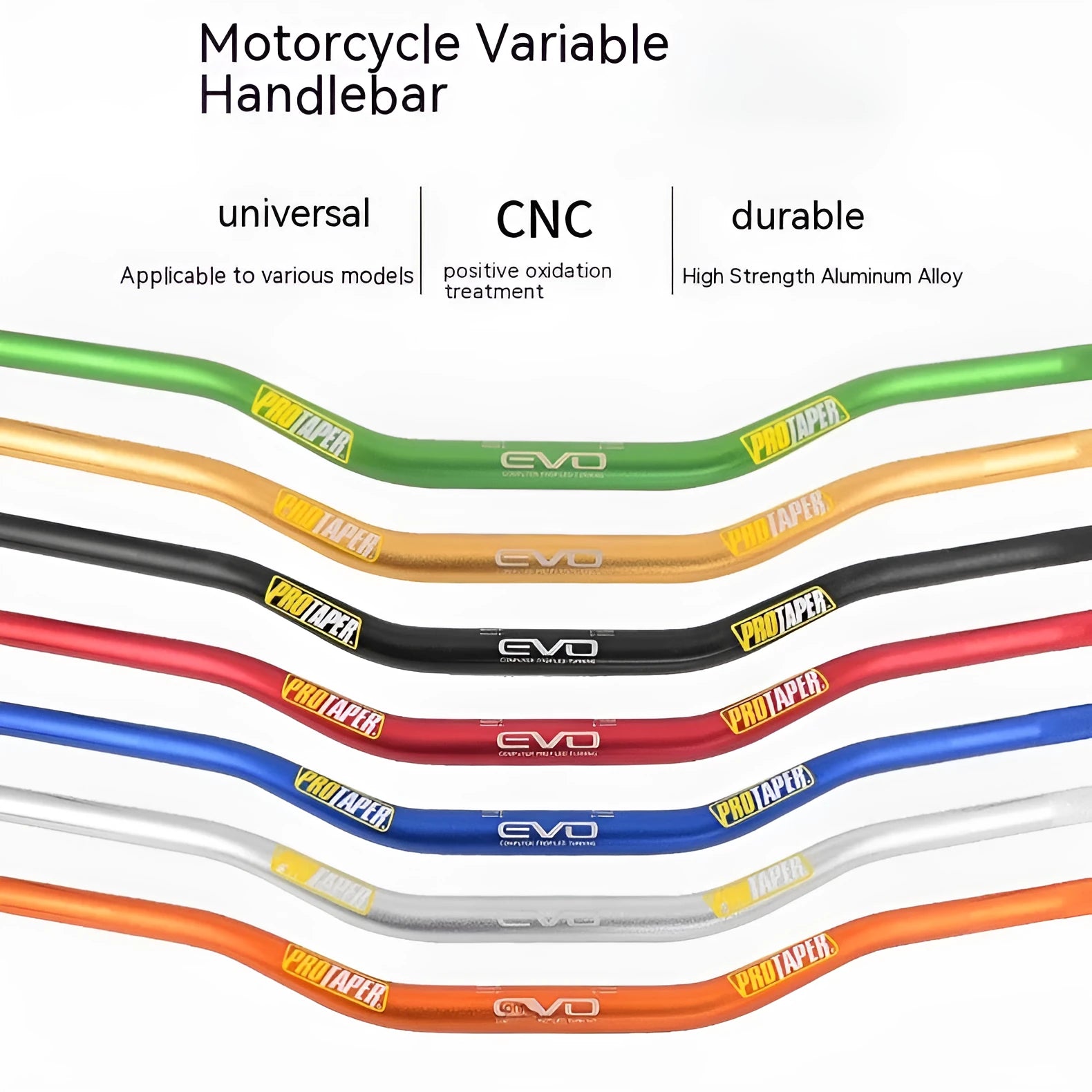 Orange aluminium scrambling motorcycle handlebar showing 28mm diameter and 80cm width dimensions