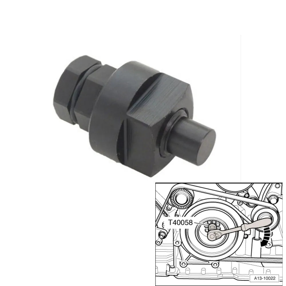 Aodi T40058 crankshaft rotating sleeve timing tool for engine service with directional rotation guidance
