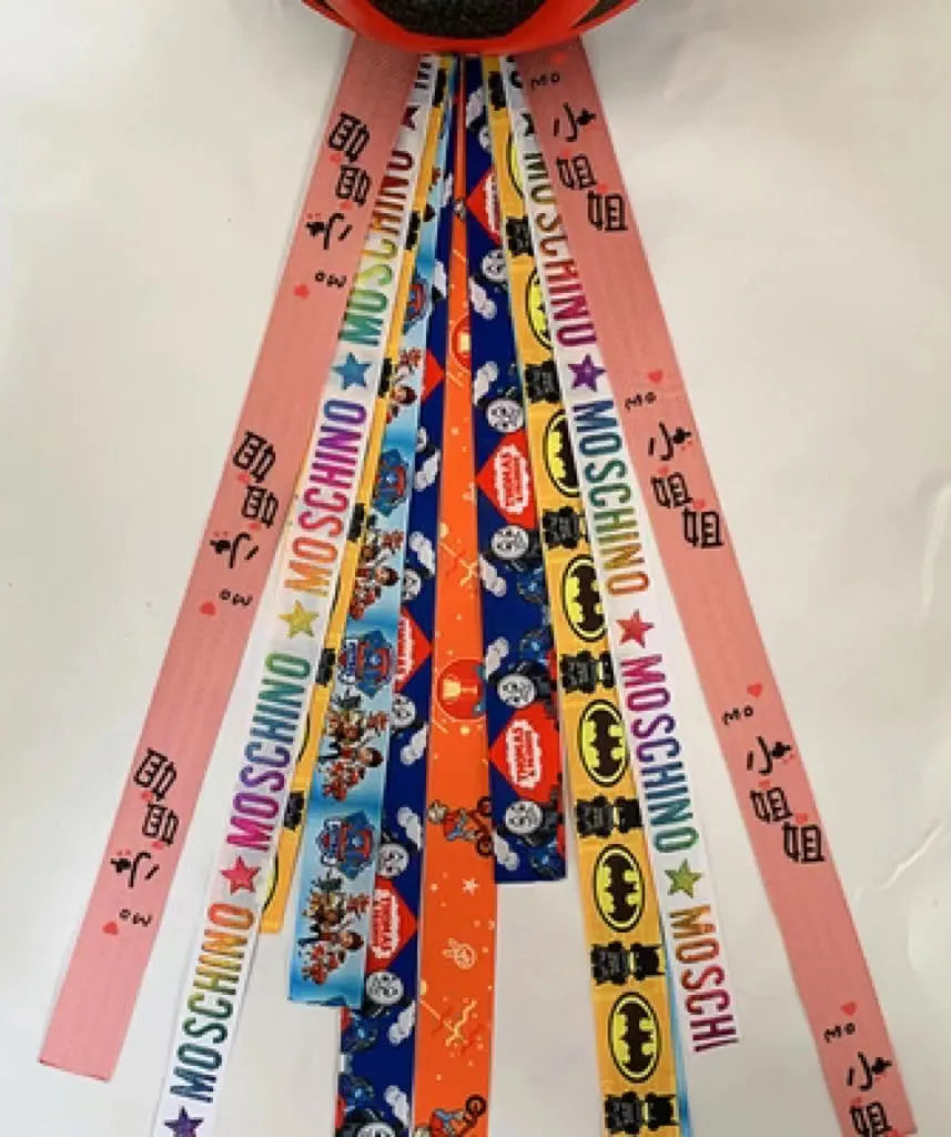 Children's helmet decorative streamer accessory in multiple colour choices for roller skating and biking