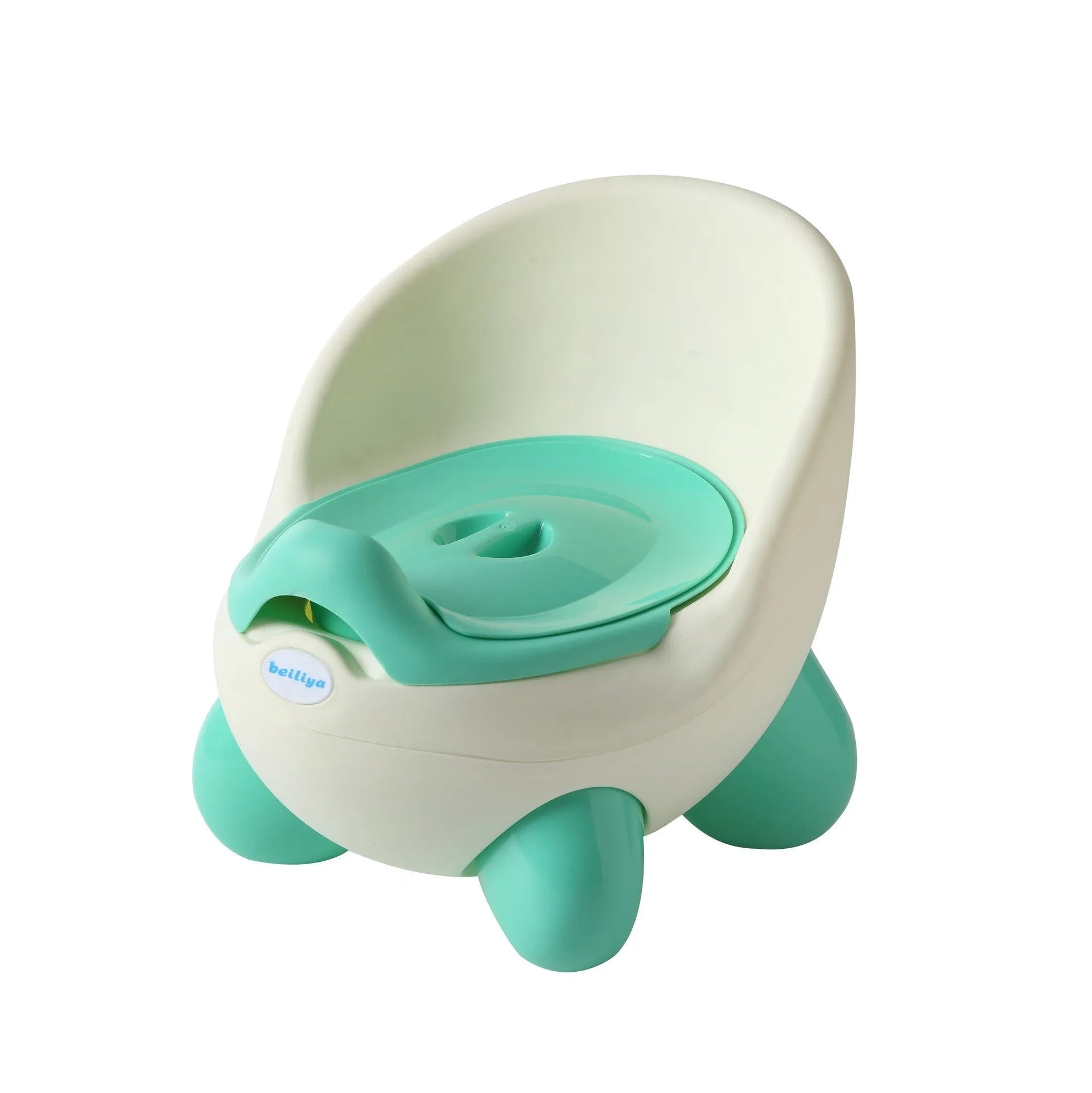 Dandan cartoon-designed baby toilet training stool in blue, made of PP plastic.