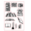 Transparent silicone stamp measuring 11x16cm with self-adhesive backing for handmade cards
