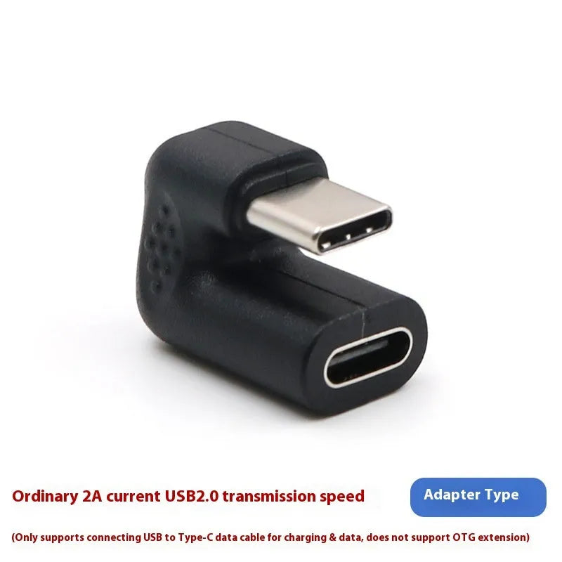 Plastic U-bend male to female adapter extension cable with four adapter pieces