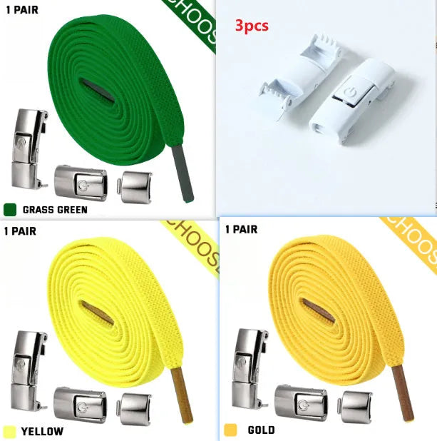 8mm wide press lock elastic shoelaces with flat profile and soft cotton construction