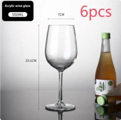 Acrylic wine glass in modern simple style with 300ml or 550ml capacity options