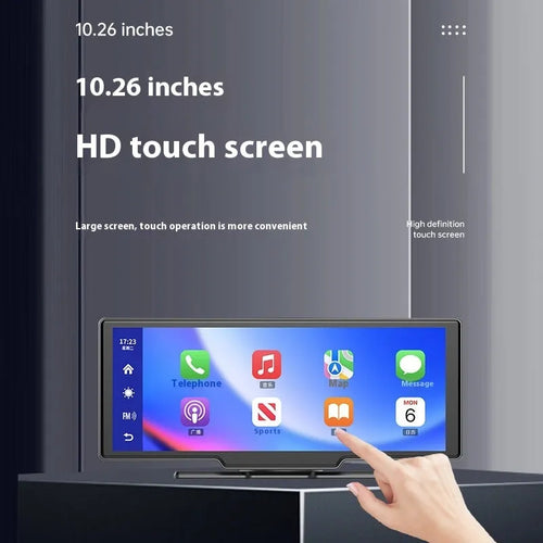 10-inch car touchscreen with Apple CarPlay, driving recorder and reversing camera display
