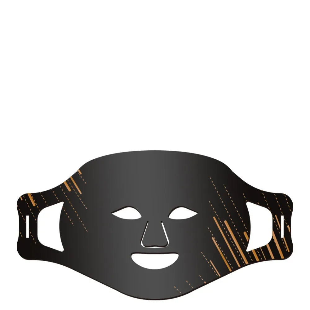 White silicone mask beauty instrument with LED photon light for skin rejuvenation and eye massage