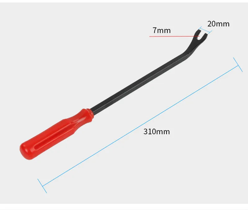 Red handle steel light switch pliers for General Motors automotive door panel nailing and clip repair