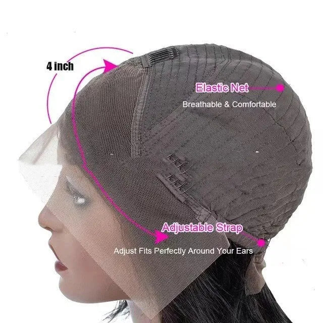Real human hair lace front wig in star fashion style on a model