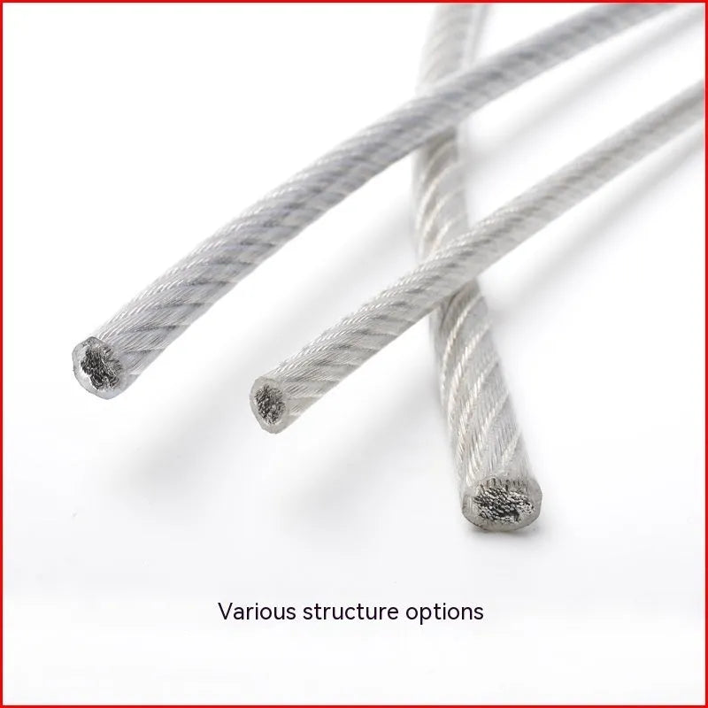 304 stainless steel invisible anti-theft security cable showing double twist multi-strand construction