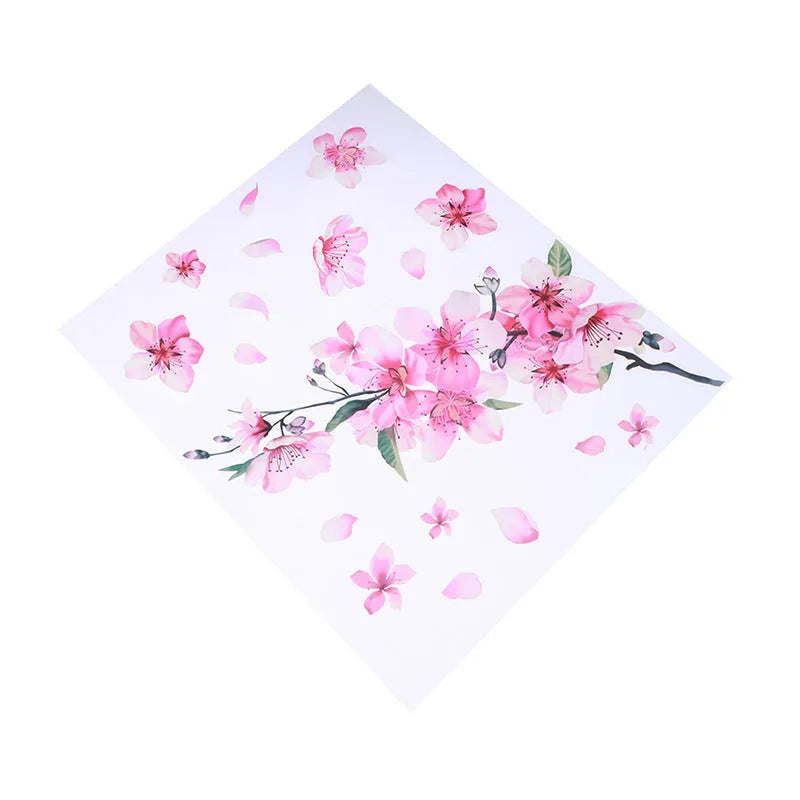 Personalized creative cherry blossom flower car sticker decal in PVC material available in two sizes