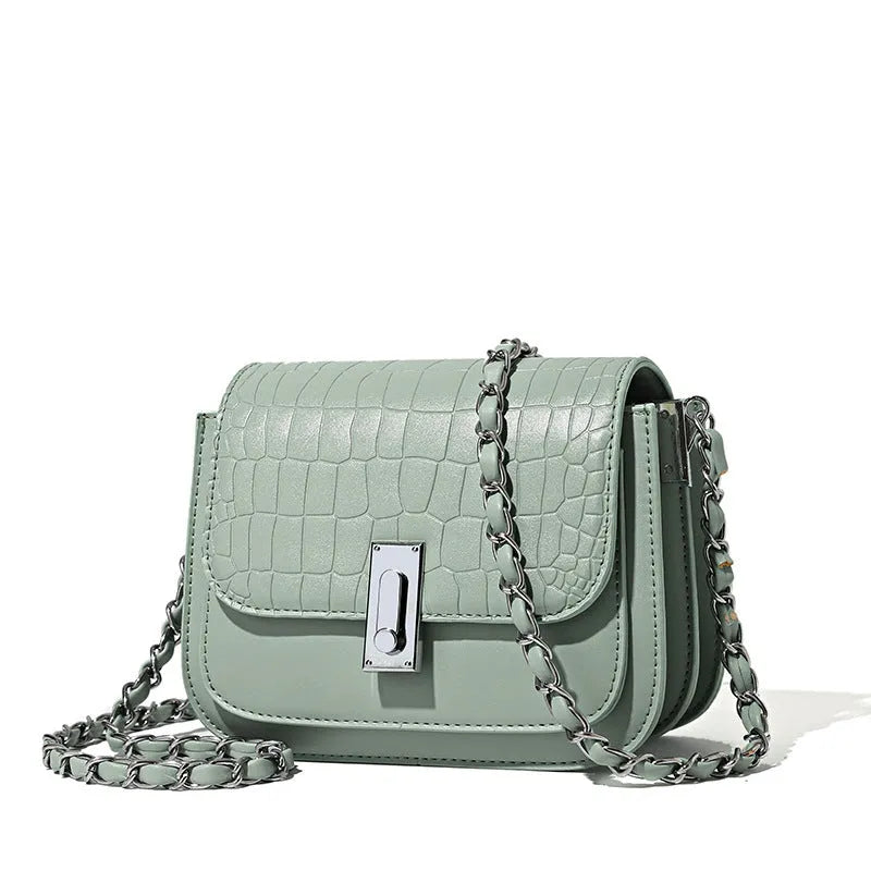 Women's black PU crossbody shoulder bag with sandwich pocket design and phone compartment