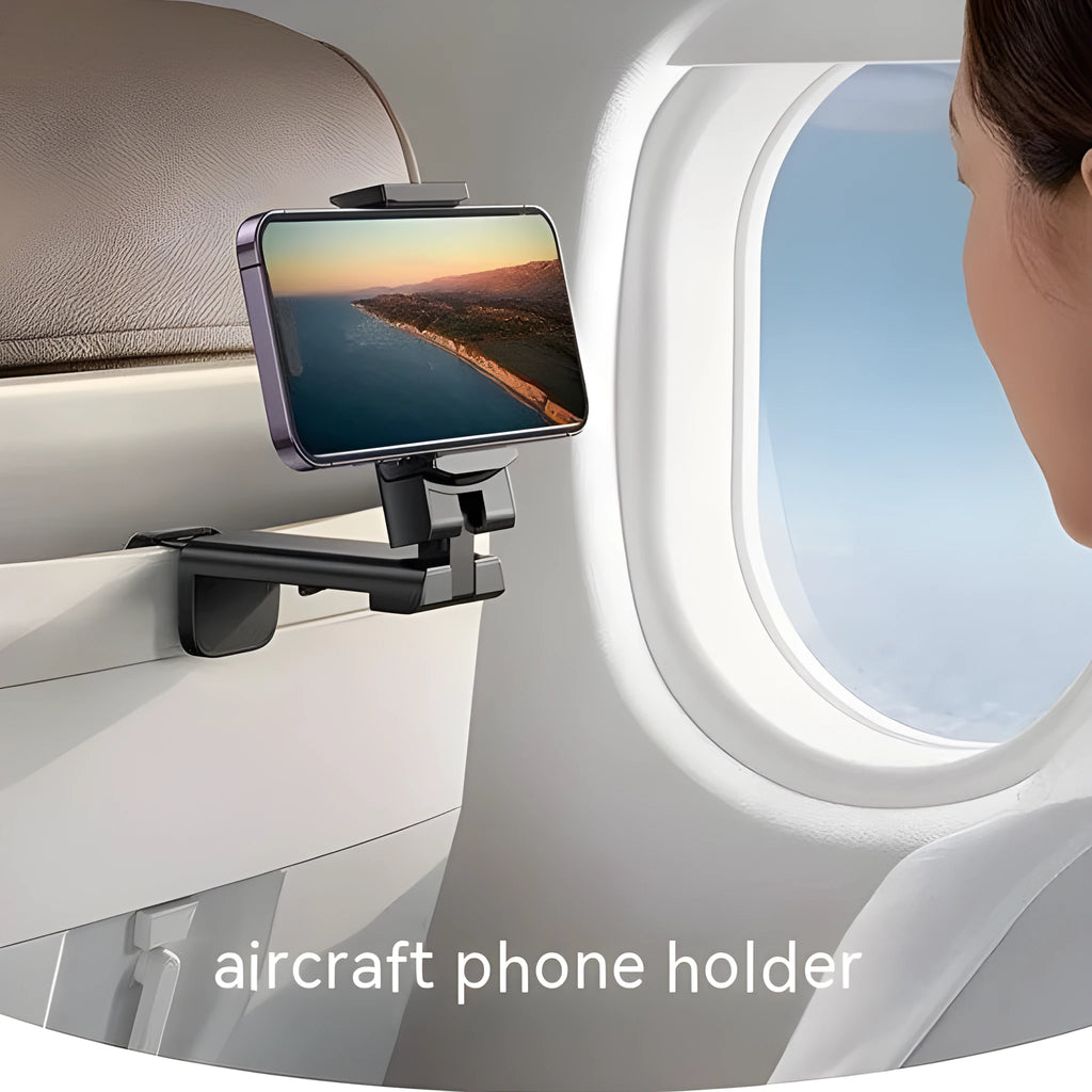 Foldable rotating universal phone holder in black, grey, or green colours