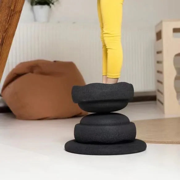 Plastic wood surf balance board for children aged 4-6 in mixed colour wood style