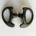 Silicone ear hanging earplugs for two-way radio earphones, black, left and right ear mounts
