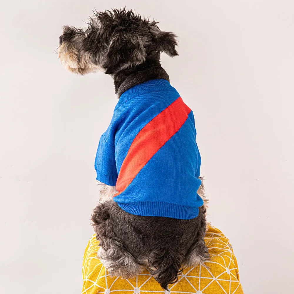 Casual wool dog jumper for Corgi or Poodle in assorted colours and sizes.