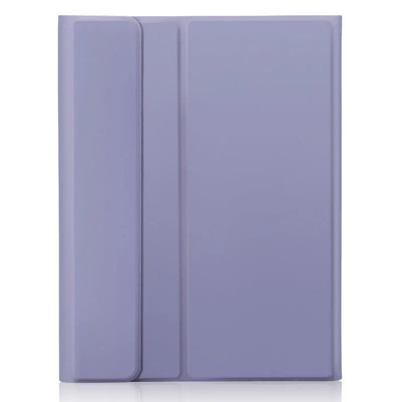 Samsung tablet magnetic keyboard case in dark night green showing tri-fold design and built-in bracket.