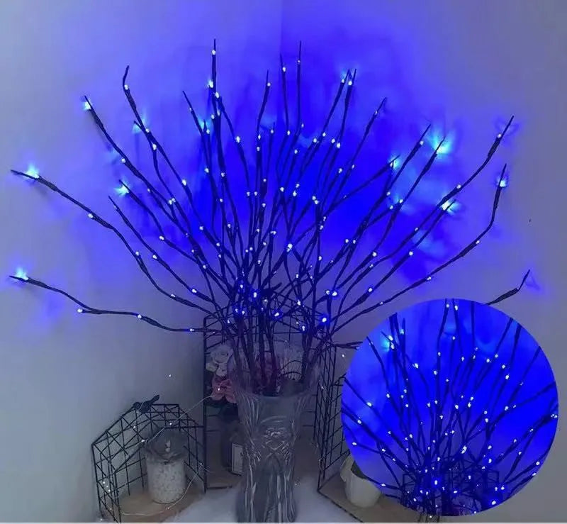 LED decorative tree light with branch design and multiple colour options in vase base