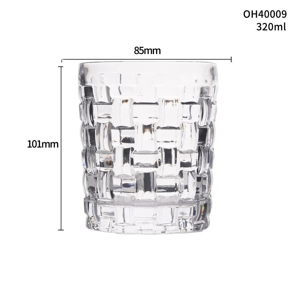 Crystal whiskey shot glass with thick bottom in one of ten colour style options
