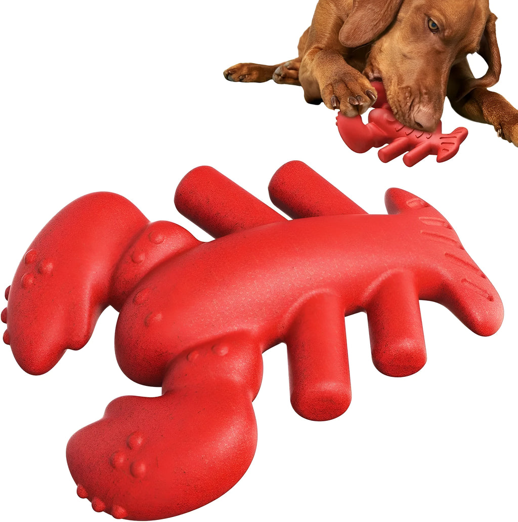Red nylon dog chew toy for aggressive chewers measuring 170mm length