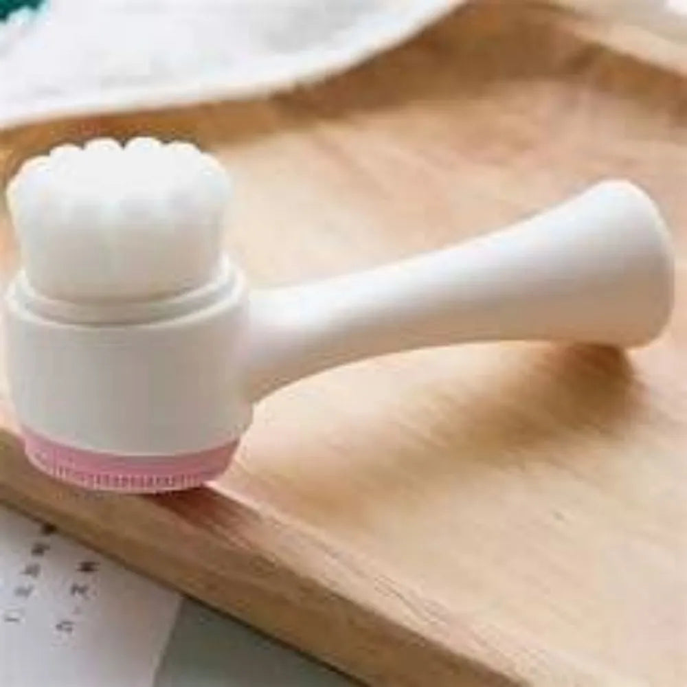 Blue pet paw brush with nylon bristles for grooming dogs and cats