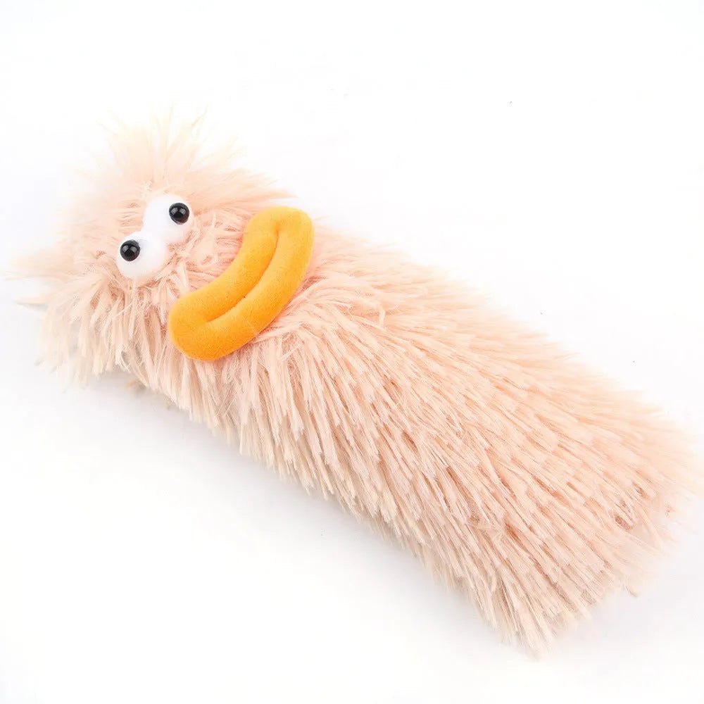 Soft plush interactive cat toy pillow with crinkle sound and natural catnip filling in assorted colours