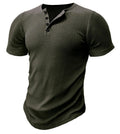 Men's slim-fit solid colour sports t-shirt in polyester, shown in army green.