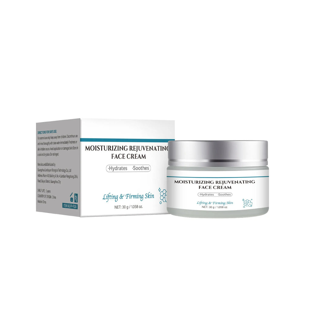 30g plastic jar of anti-ageing cream with hyaluronic acid for face and neck