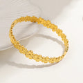 Glossy titanium steel buckle bracelet with electroplated finish in heart style, simple design