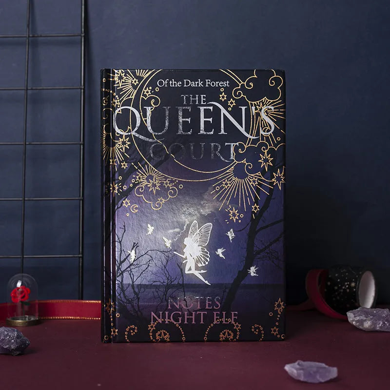 Luminous A5 notebook with glow-in-the-dark hardcover showing blue or purple colour options