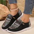 Women's flat round toe low-top shoes in black, dark grey, and khaki colours