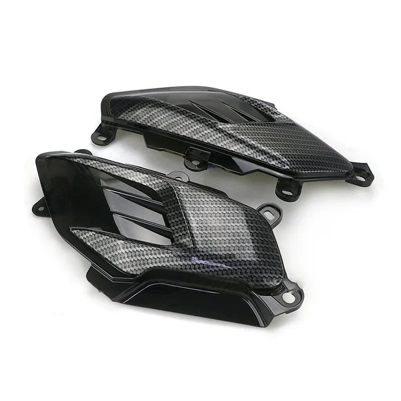 Pair of Yamaha NMAX LED side lamps with ABS plastic shell and choice of blue or red light.