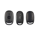 Compact black ABS plastic car remote control key fob with three buttons.