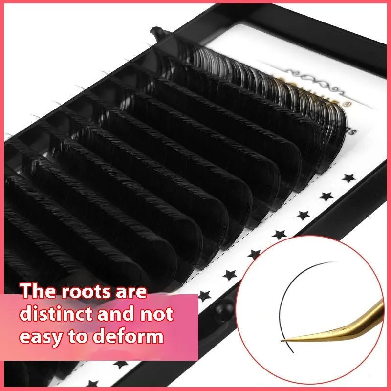 16-row dense round mink hair false eyelashes with matte finish showing length options 8-18mm