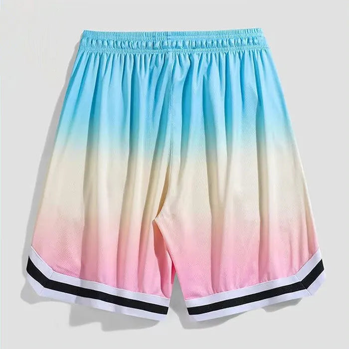 Men's gradient colour cropped trousers in polyester fabric available in multiple sizes