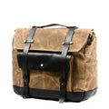 Camel Bag Knight cotton messenger bag in retro style with internal pockets for motorcycle helmets and daily essentials